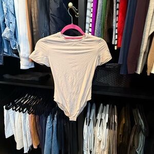 SKIMS Beige Short Sleeve Bodysuit